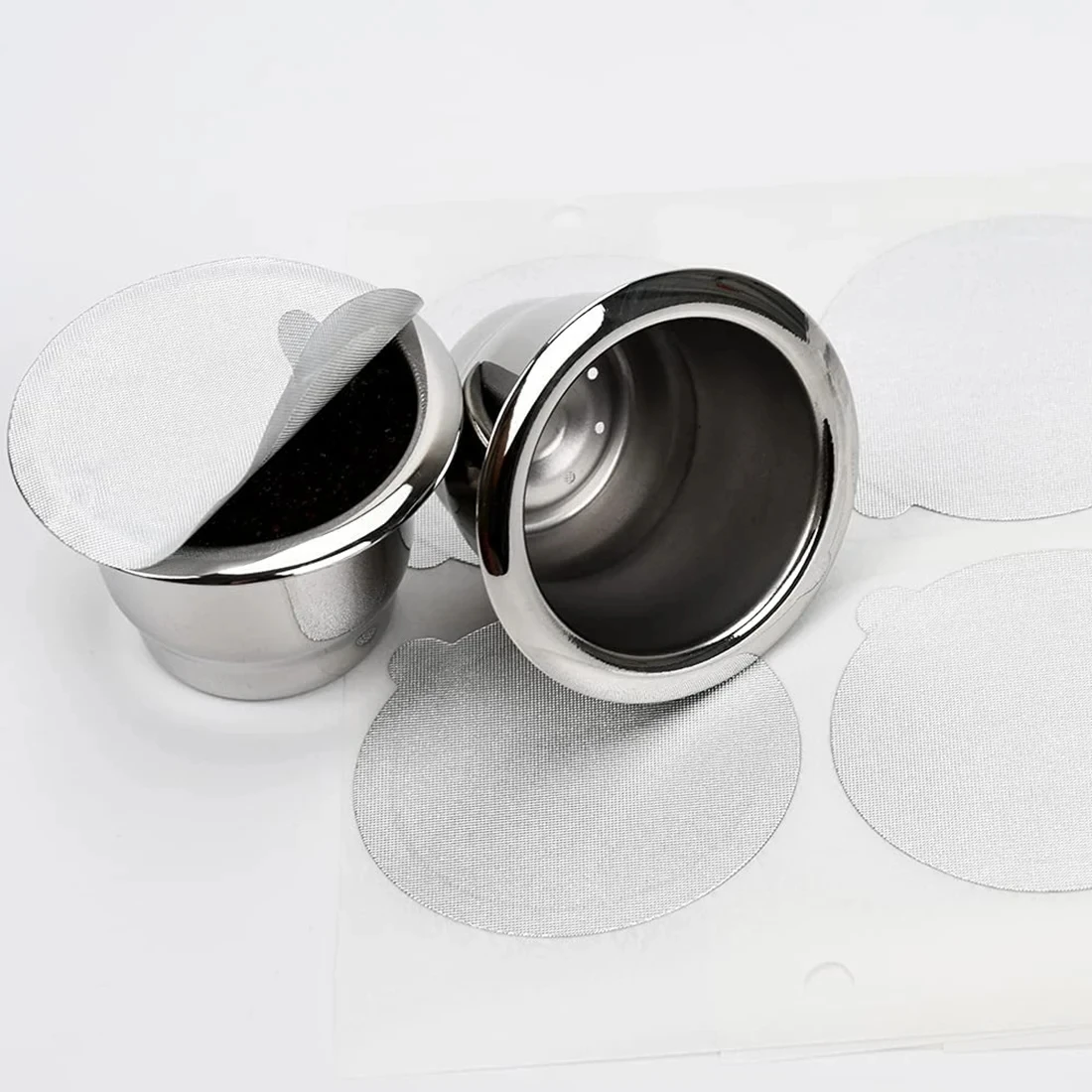 Adhesive Aluminum Foil Lids Seals Stickers for Filling Disposable Empty Nespresso Coffee Pod Reusable Cover 37mm