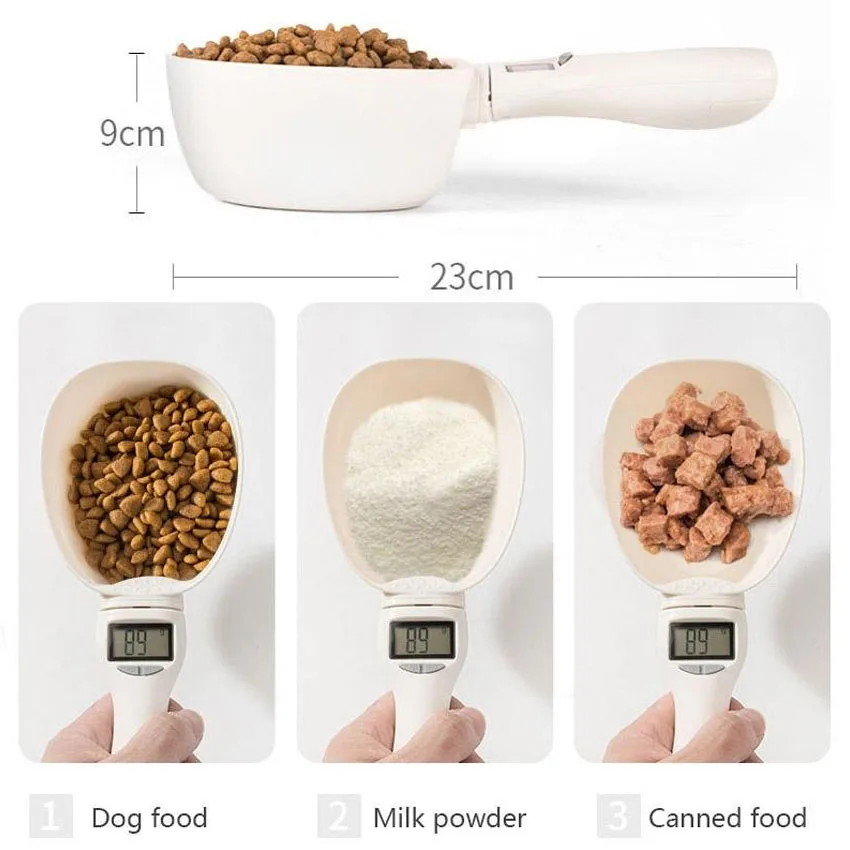 Automatic Electronic Cat and Dog Food Weighing Spoon Pet Supplies Metering Scoop Tool