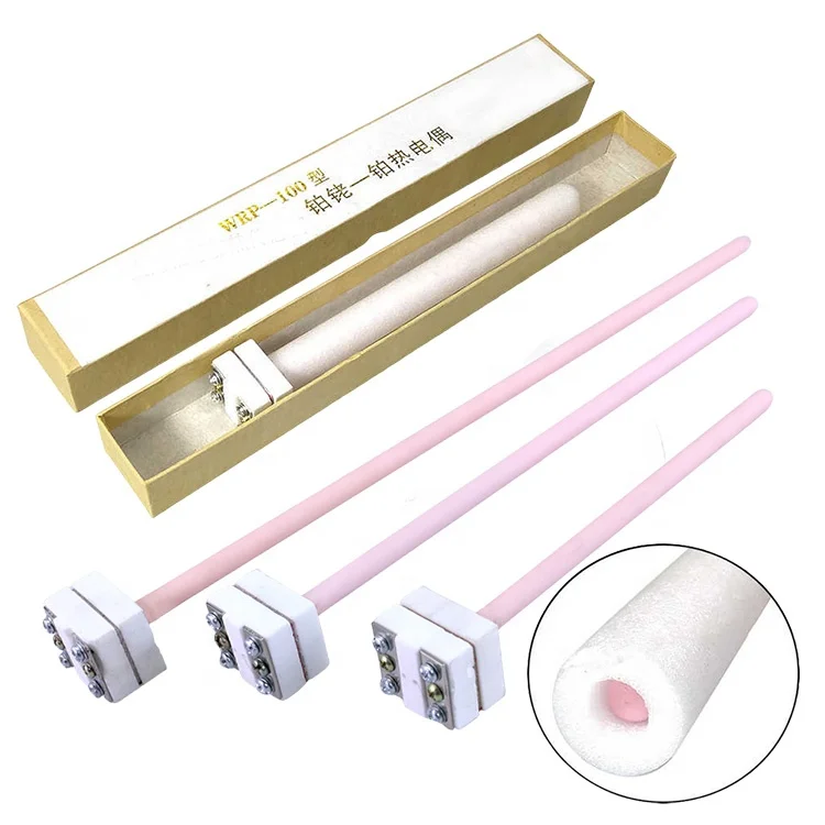 HY B R  K S type Platinum Rhodium Thermocouple Sintering Muffle furnace Kiln Pt-Rh temperature sensor PT100 0-1800c ceramic tube