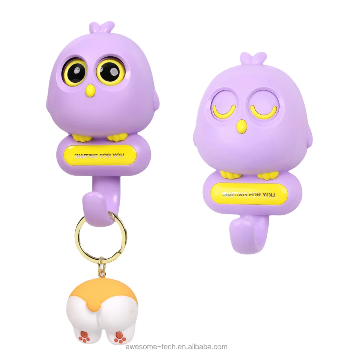 Hot selling Creative Winking Cat Hook Cute No-Punch Traceless Adhesive Clothes and Hats Debris Storage Wall sticky Hooks