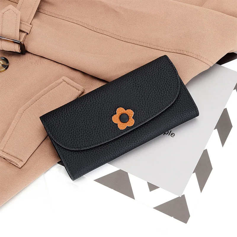 Design Your Own Brand Fancy Korea Woman Luxury Cow Leather Ladies Fashion Wallets For Women Fashionable 2022