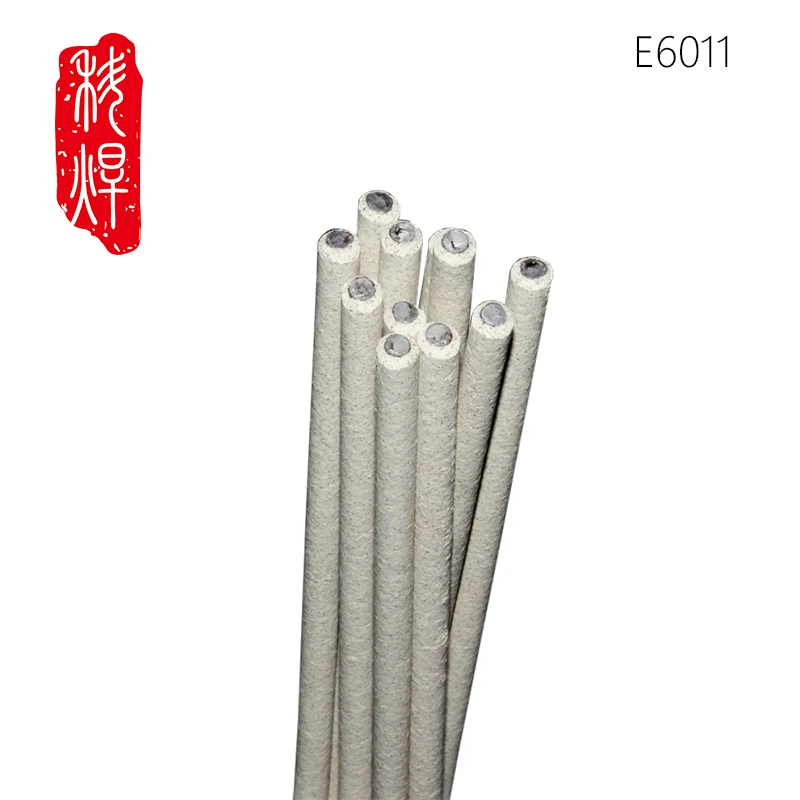 Welding electrode E6011 2.5/3.2/4.0/5.0 Cellulose type J425 Vertical downward welding carbon steel electrode OEM ODM