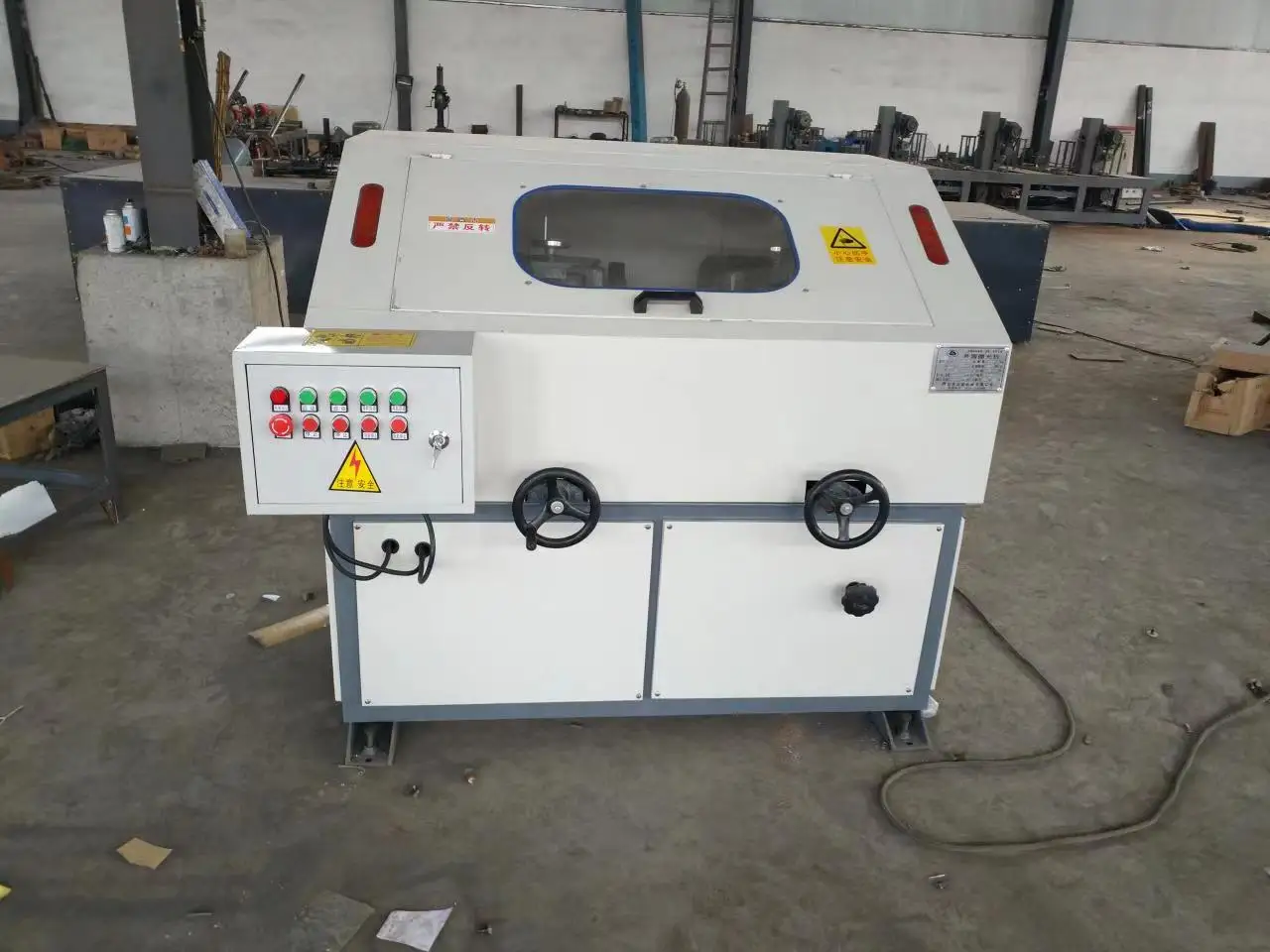 Steel Pipe Polishing Machine Hydraulic Hardware Copper Pipe Rust Removal Machine Round Pipe Rod Grinding Wire Drawing Machine
