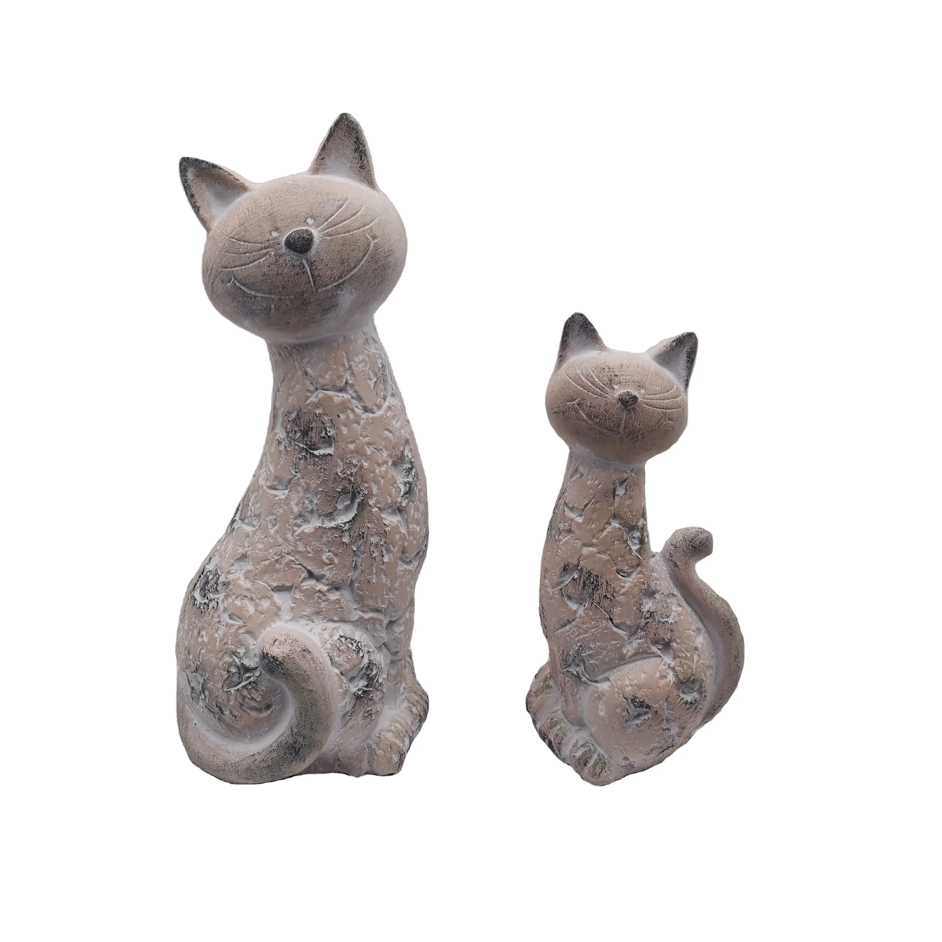 Factory Wholesale DIY Resin Craft Cat Figurine 28cm 50cm 80cm Size Sculpture Home Ornament Custom