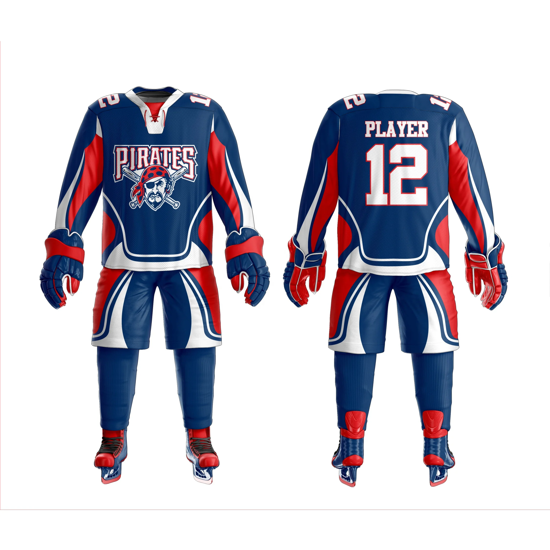Ice Hockey Uniform Best Quality Pakistan Made Plain Men Ice Hockey Jersey Comfortable Stylish Men Ice Hockey Uniform