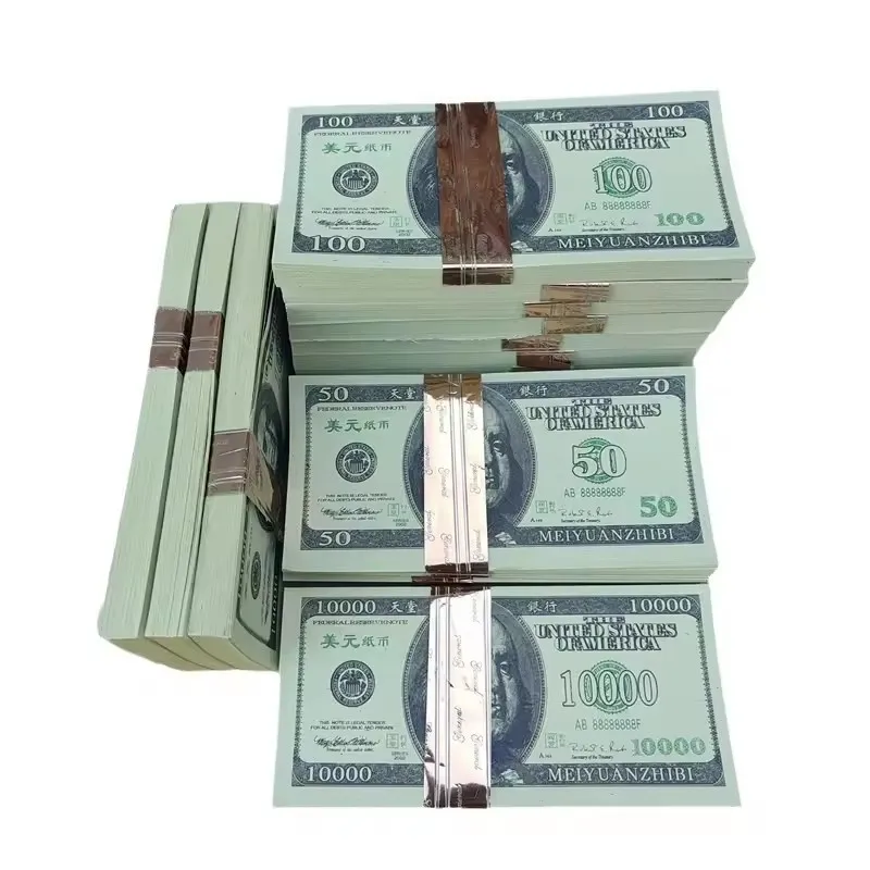Nicro Paper Props 100 US Dollar Bank Ancestor Money Notes Movie Prop Money Euro Party Game Supplies High Quality Prop Money