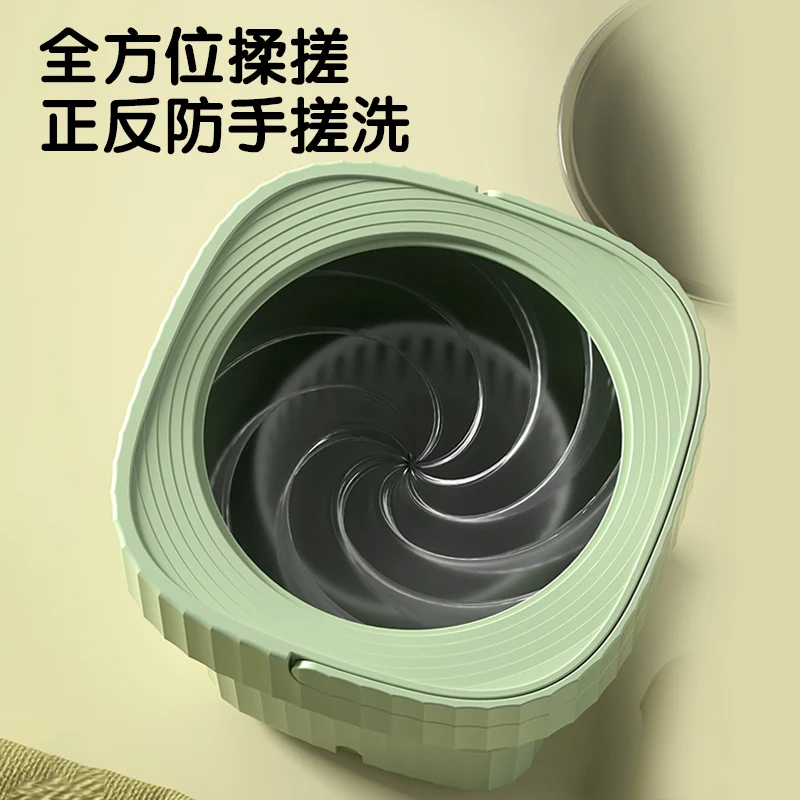 2023 mini folding washing machine 8L capacity turbo underwear washing machine top loading 110V-220V universal