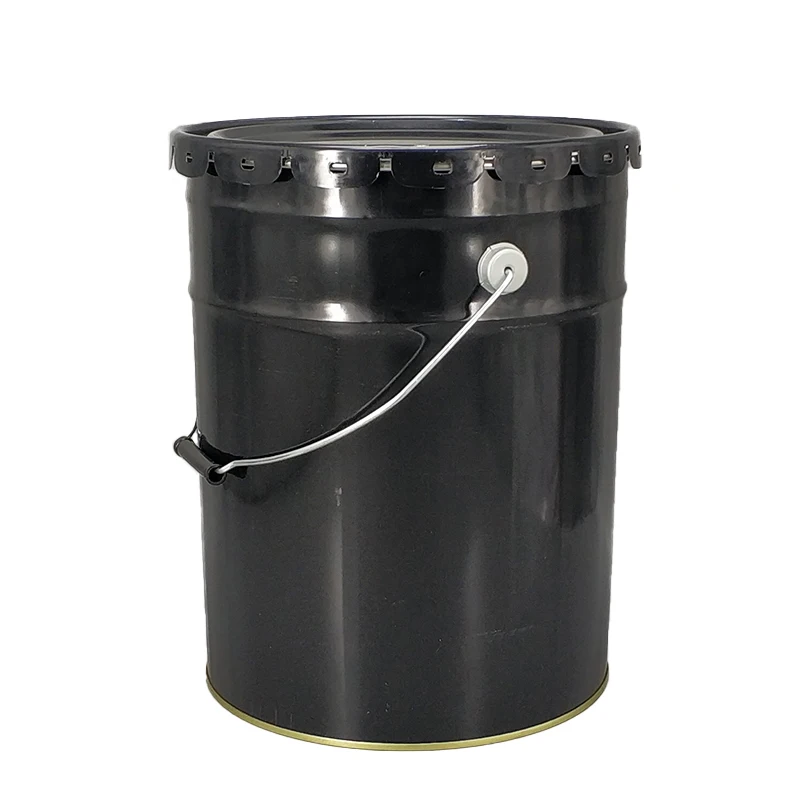 wholesale 20 Liter metal container drum custom logo 5 gallon tinplate material grease pail paint tin pail