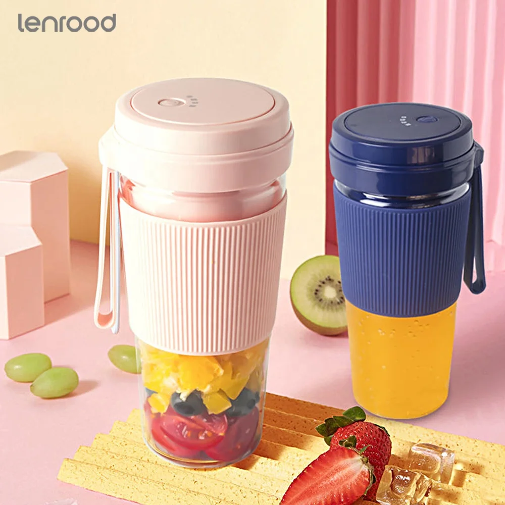 Lenrood Juicer Blender  Mini  LRC-09 Juicer 300ML Rechargeable Milkshake Juicer Smoothie Portable Blender
