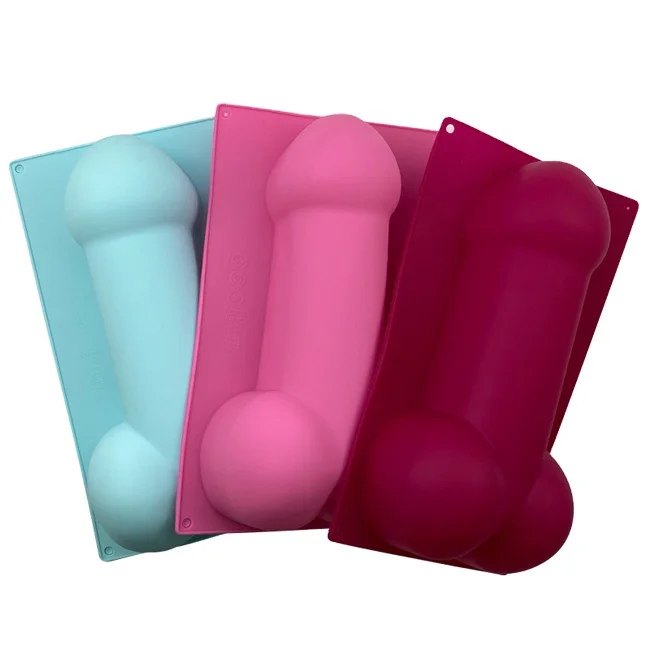 J001 Food grade microwave safe large dildo mould silicone penis silicon cake molds funny cake pan cake baking molds
