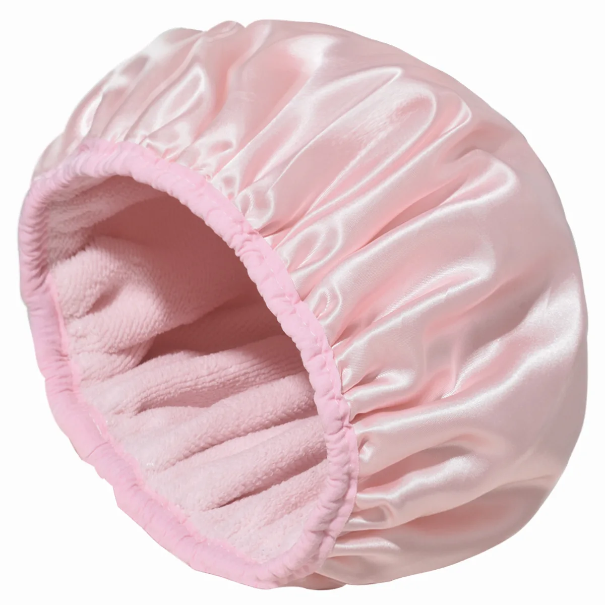 Custom LOGO Three Layer Extra Large Microfiber Terry Cloth Lined Shower Cap Microfiber Lined Shower Caps for Women Waterproof