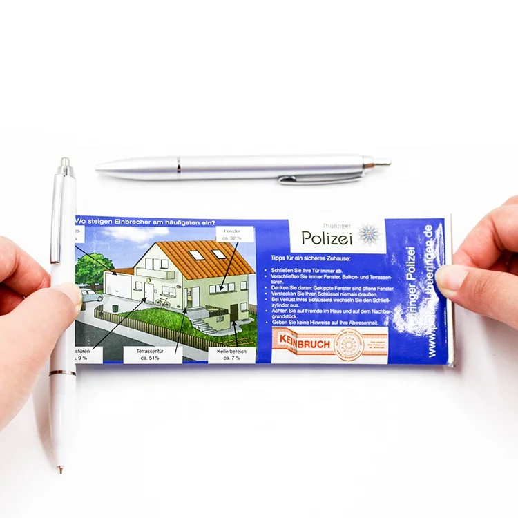 logo printed advertising branded china ballpoint pen cheap customized multi function white ball paper roll pen promotion