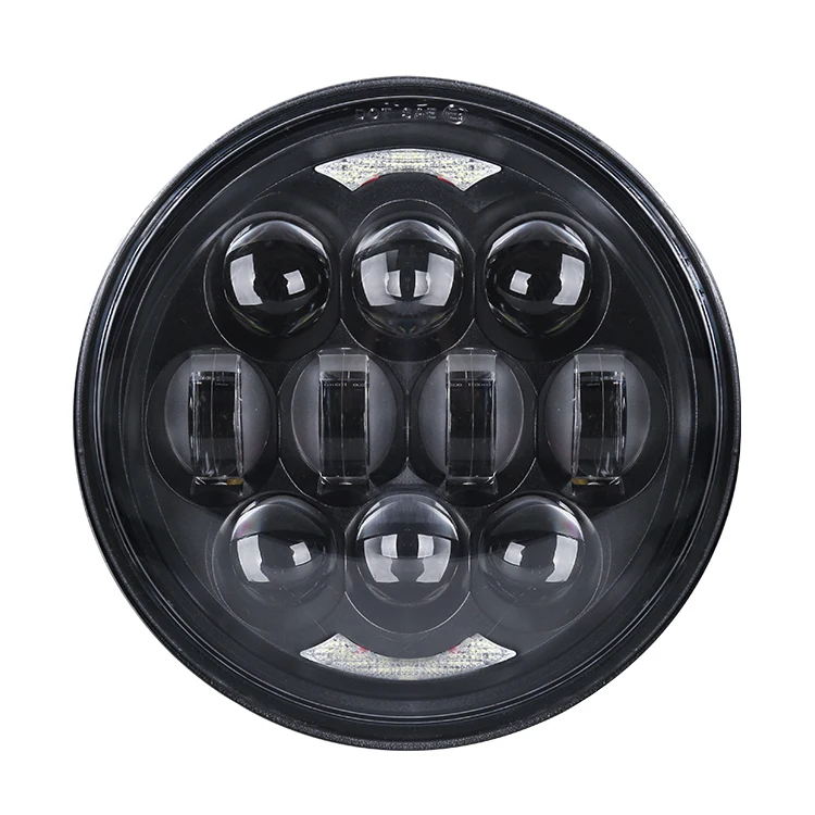 Светодиодные мотоциклетные фары 5,75 дюйма, круглые светодиодные фары 80 Вт с drl