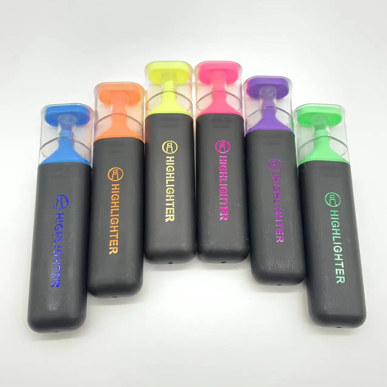 6 packs Colorful Bookmarks Highlighters For Student Badge Plastic Account