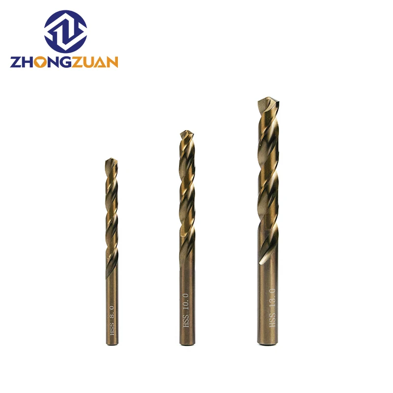 Zhongzuan DIN338 HSS M35 cobalt twist drill bit for metal stainless steel drilling