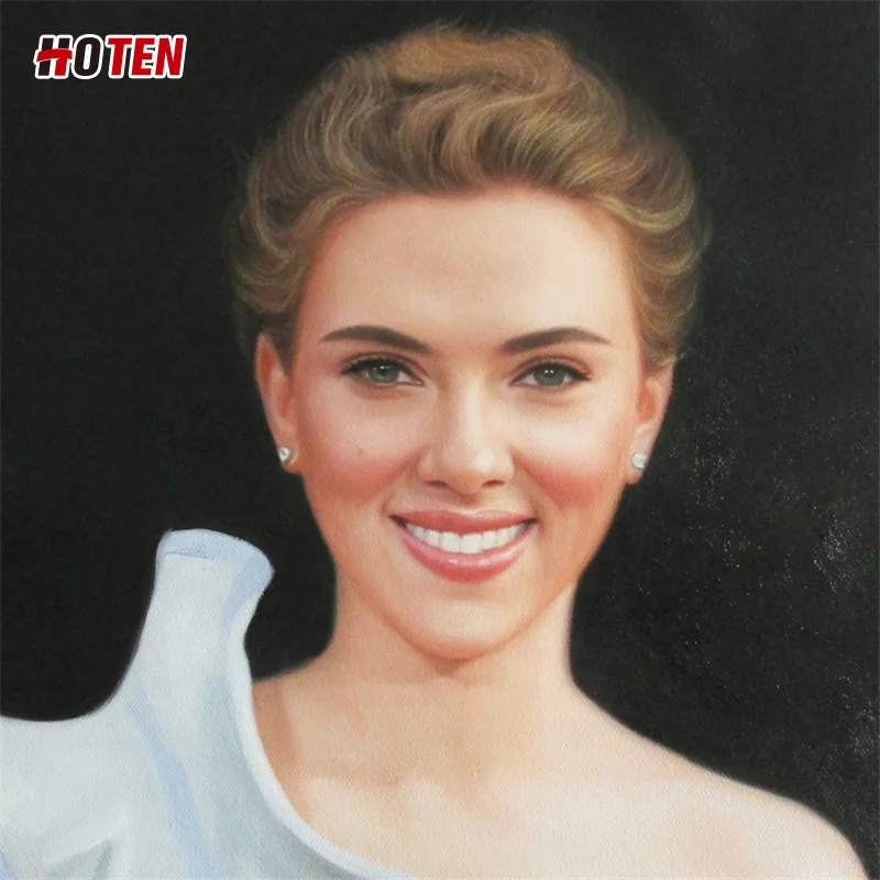 Ручная работа, портрет на заказ, холст, картина маслом, голова, портрет, звезда, портрет, памятная картина