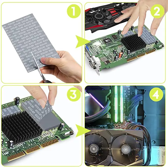 Gelid Solutions GP-Ultimate 15W-Thermal Pad 90x50x2.0mm Excellent Heat Conduction, Ideal Gap Filler. Easy Installation