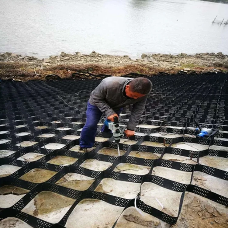 ZCWY HDPE geocells пластиковая геоклетка гравийная сетка hdpe geocell для подпорной стены дорожного строительства