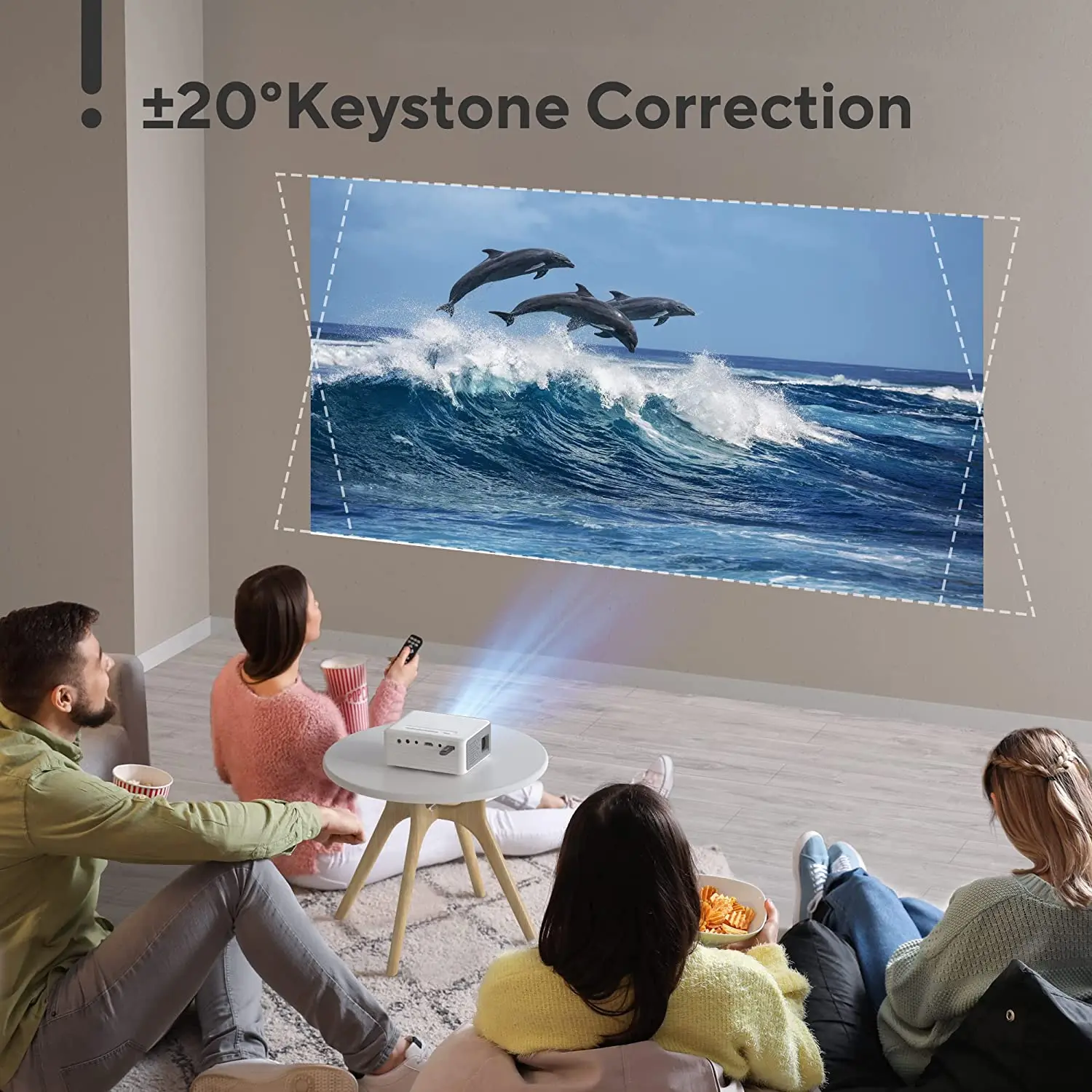 HD Mini Projector 100 ANSI Lumens Portable LED Proyector time to Play Led Projector for Kids N2 White