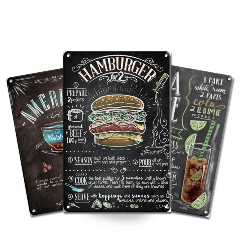 Custom Decor Wall Bar Crafts Old Printing tin sign vintage wall hanging advertising metal signs Souvenir Bar Club