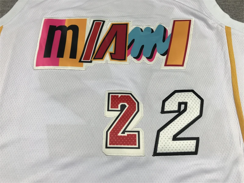 original 1:1 Unisex Miami Team Jimmy Butler NK White 2022/23 City Edition Swingman Jersey basketball uniforms for men sportswear