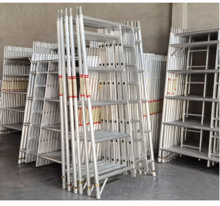 Aluminum Movable Scaffolding For Quick Assembly Of The Facade Is Used For Building Construction Platforms