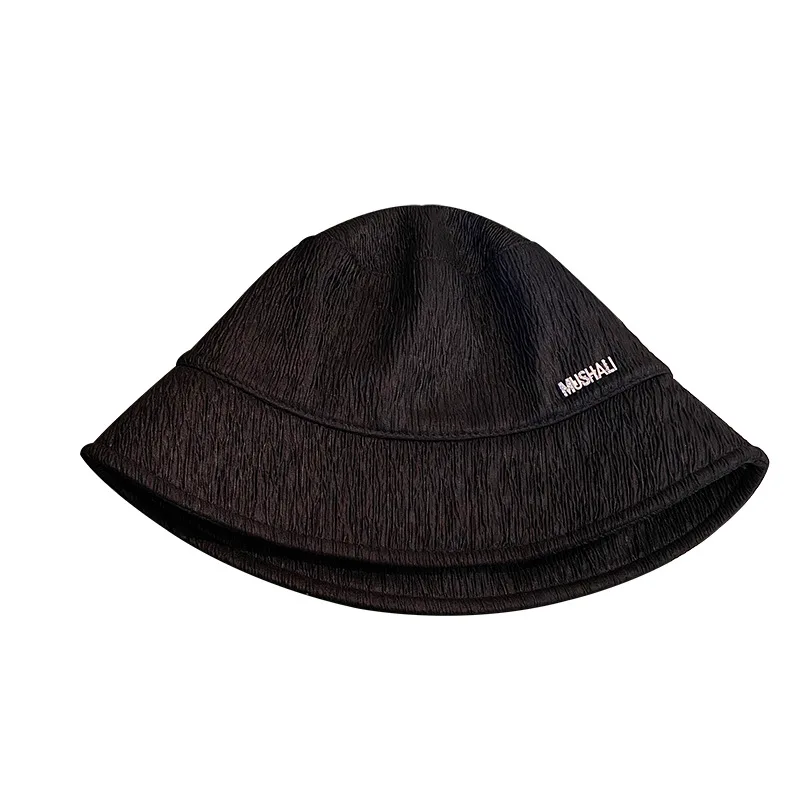 White text outside fisherman hat female summer simple sun rain thin bucket hat sunhat