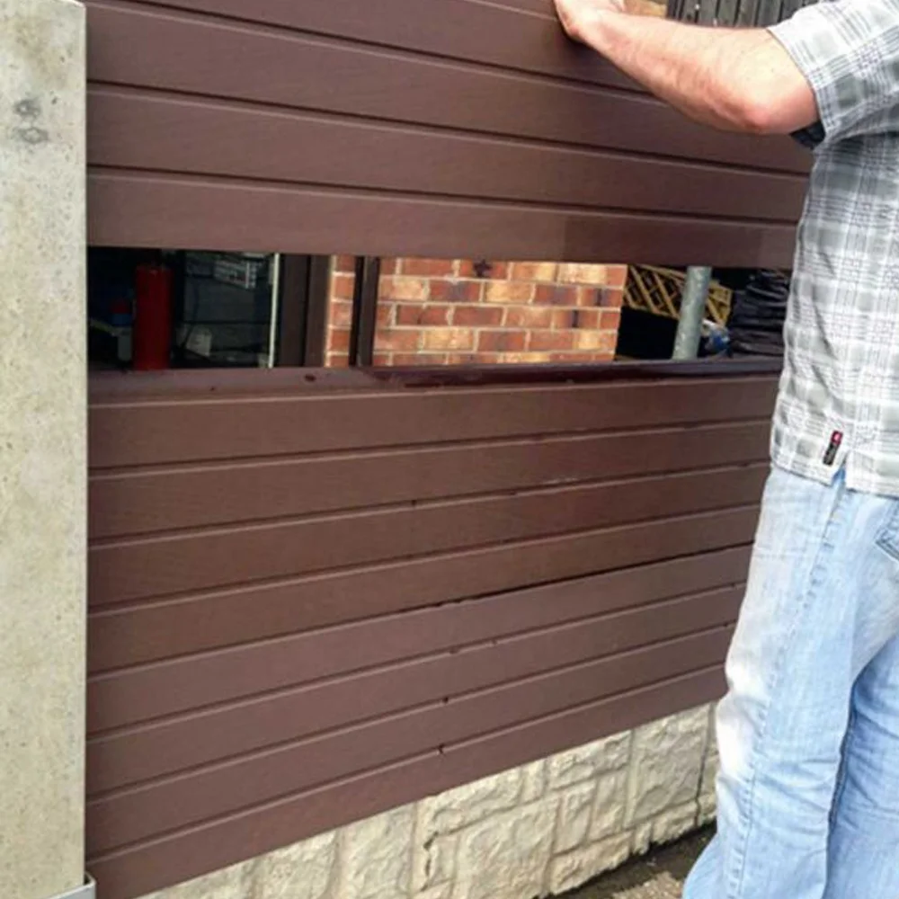 Fire rated WPC fencing trellis gate outdoor aluminum composite garden fence post wood plastic composite fence panel/board