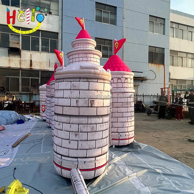 princess castle entrance blow up arch stage play prop inflatable castle gate