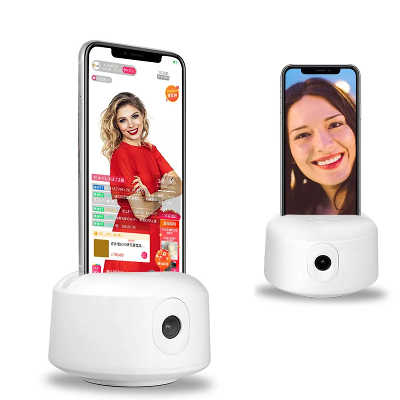 2020 New arrivals ai 360 degree rotation K9 object camera face auto tracking smart shooting stand mobile phone holder
