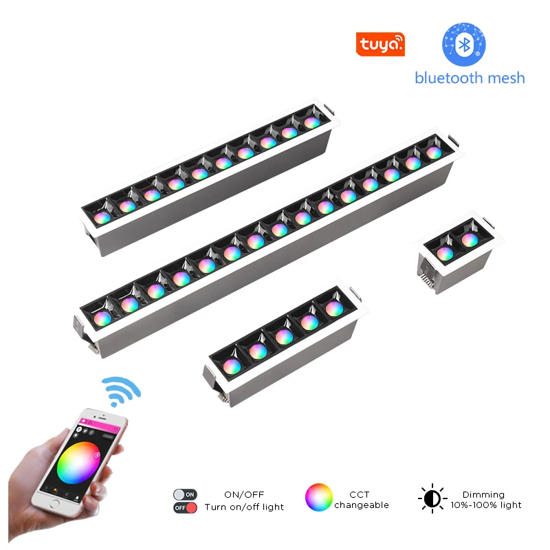 Modern 20w CRI80/90 CCT 2700-6000k dimmable anti glare led linear light for office LED TUBE