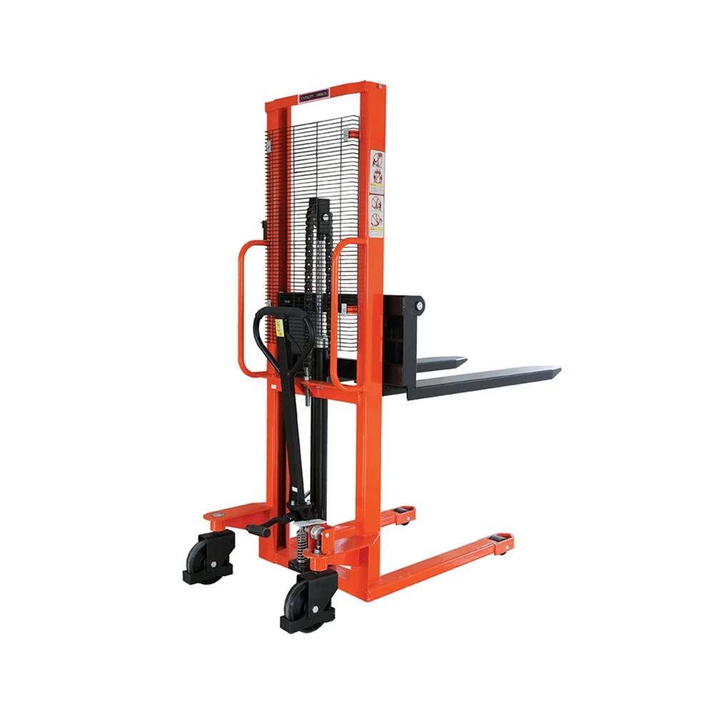 Factory Price Hand Stacker Forklift Price 1600*760*2030mm Manual Stacker 500kg Self Lifting Stacker