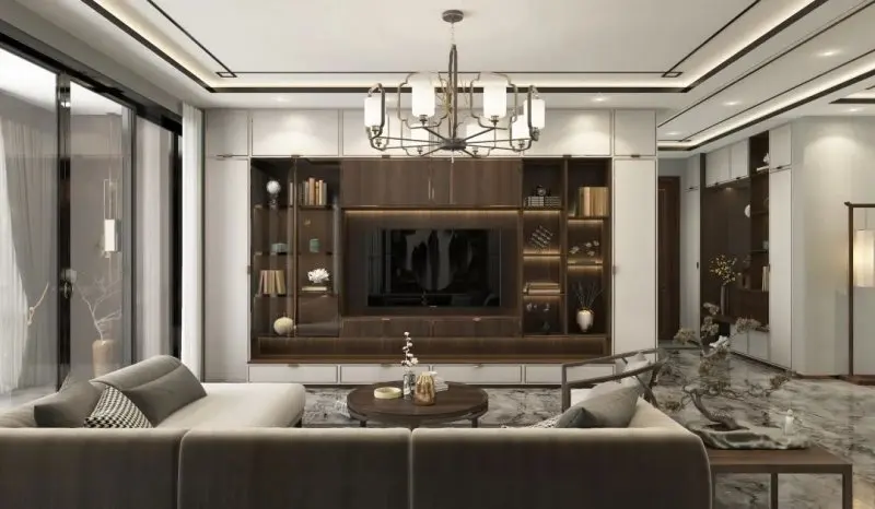 Latest Modern Design Living Room Furniture Console Wooden TV Cabinet