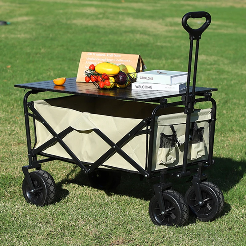 Wholesale Custom outdoor Garden Utility wagon portable beach trolley cart camping foldable folding wagon
