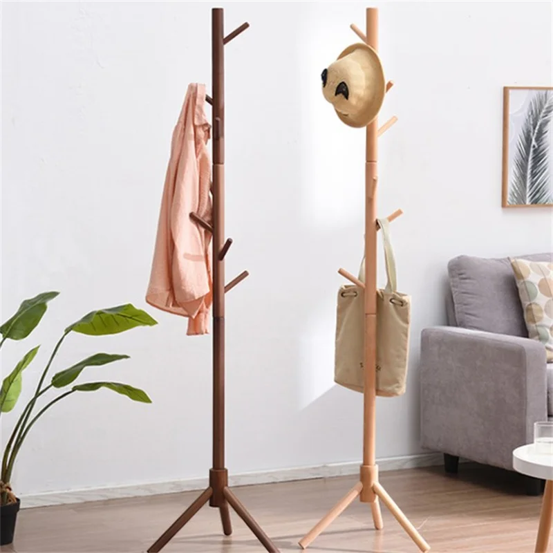 Custom solid wood simple rack practical triangular solid wood clothing rack