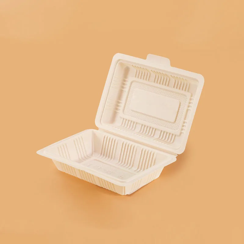 Custom Disposable Cornstarch Lunch Box Restaurant Tableware Dinner Set Plastic Packaging Corn Starch Boxes Food Container