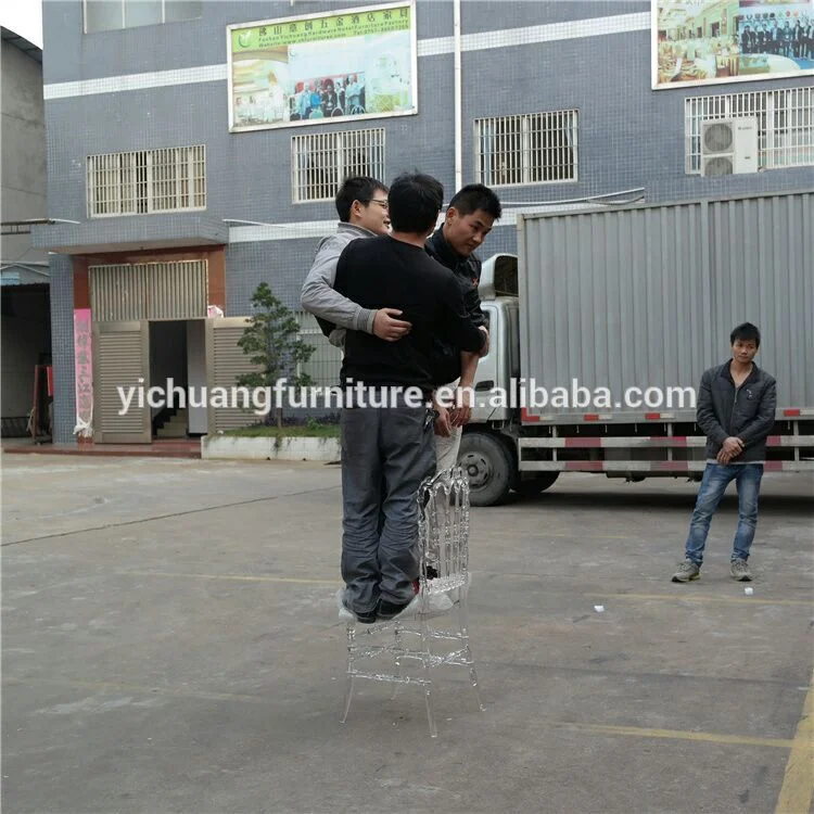 Outdoor party rectangular plastic folding dinning table chair set, transparent acrylic ghost chair for wedding or banquet