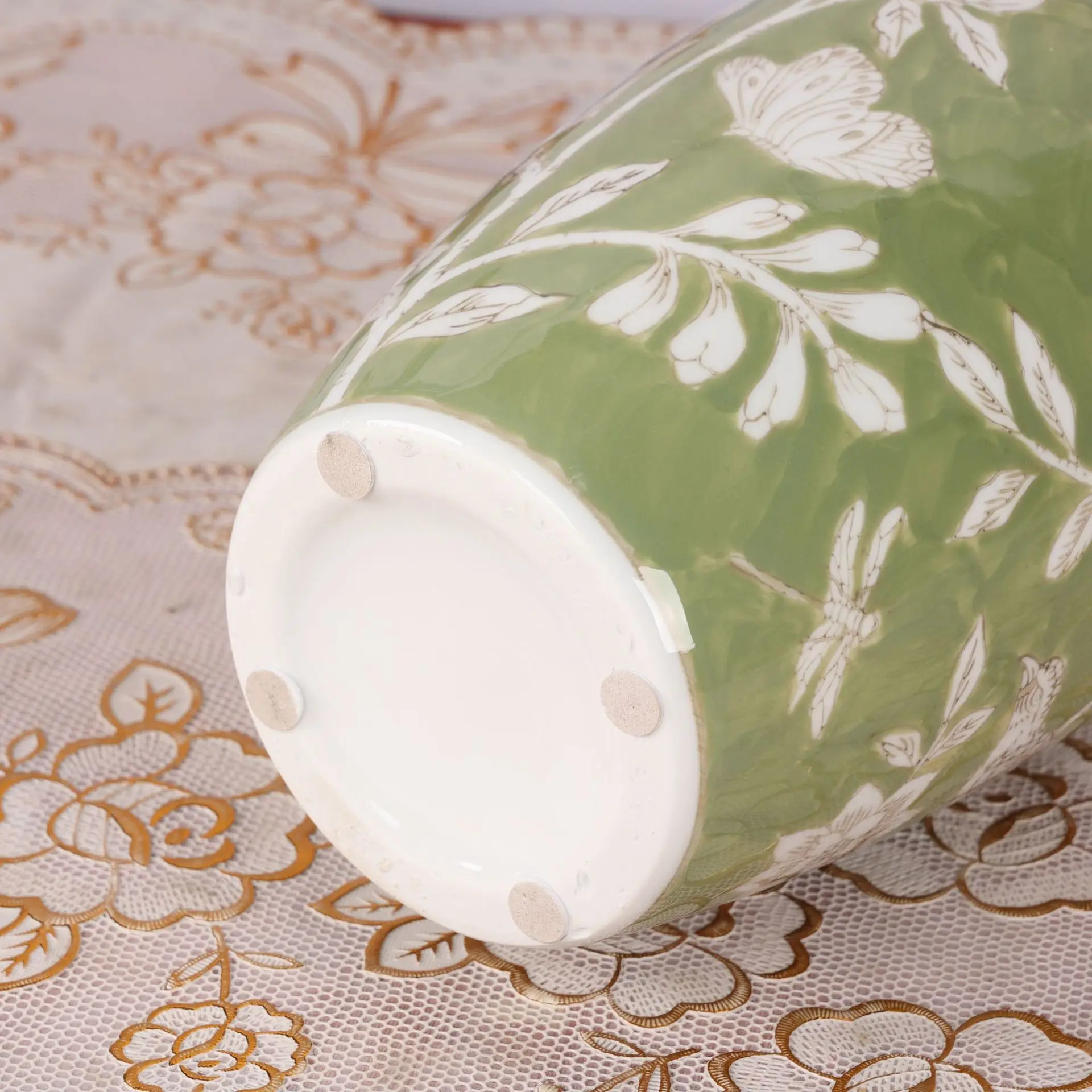 High-Grade Light Luxury Chinese Retro Style Ceramic Vase Blue White Flower Ware Home Use Living Room Dining Table Flower