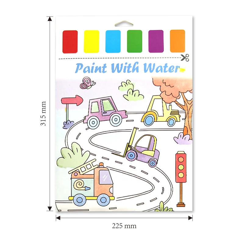 2023 DIY Custom Design 8 Sheet Acrylic Oil Watercolor Painting Coloring Book For Kids