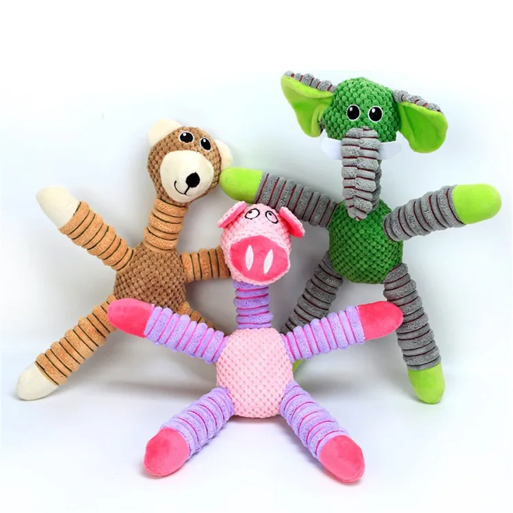 
 Лидер продаж, кукурузная бархатная Интерактивная жевательная игрушка для собак в форме животного  