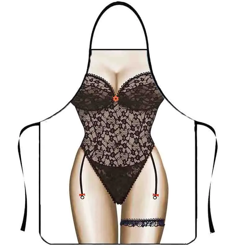 funny apron with penis of polyester printing sexy apron