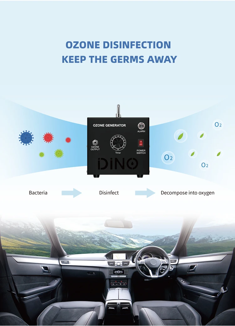 2024 New Arrivals 12V Household Disinfection Ozone Generator For Car 12V