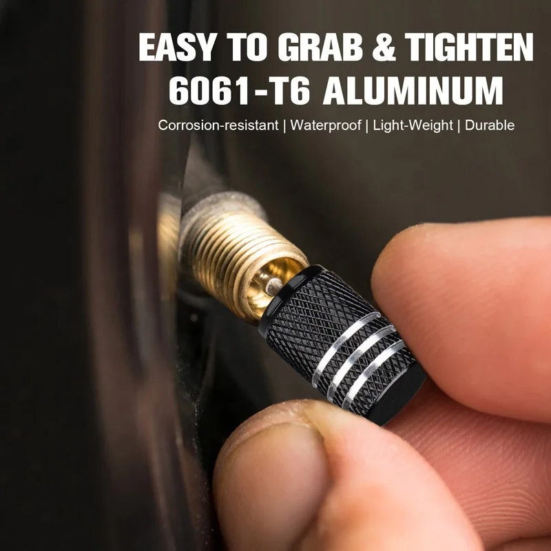 Metal car tire valve stem caps aluminum alloy anodized universal wheel air dust covers colorful tire caps knurling barrel