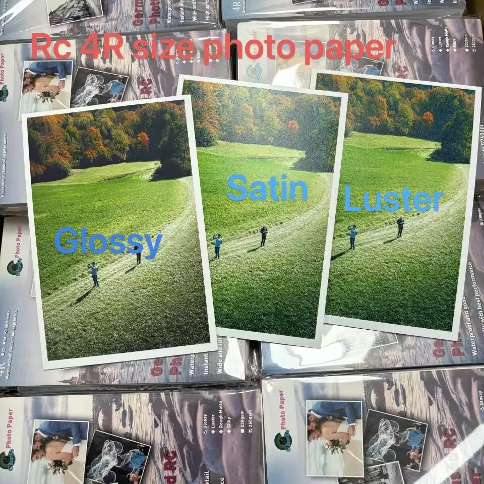 A4/A3/A2 4R/5R Wholesale high quality hot sales Resin coated RC pro luster/satin/woven/glossy photo paper for inkjet printing