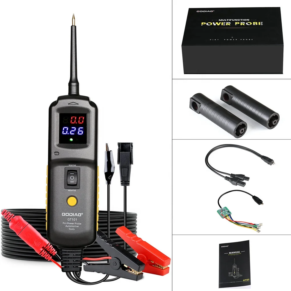 GODIAG GT101 PIRT Power Probe Car Diagnostic Tool For Car Line Fault Finding+Fuel Injector/Relay Testing+Current Detection