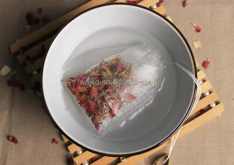 PLA biodegradable corn fiber drawstring empty tea bag