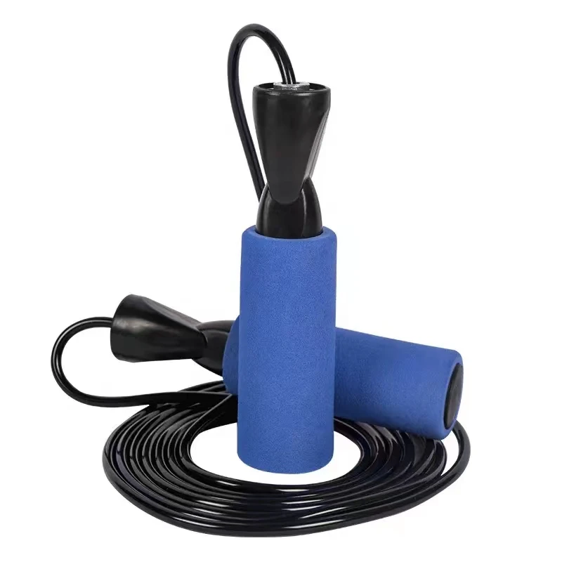 Real Fashion Cheap Adult Adjustable Steel Wire Jump Rope Foam Handle PVC Child Using Handles Jump Rope For Kids