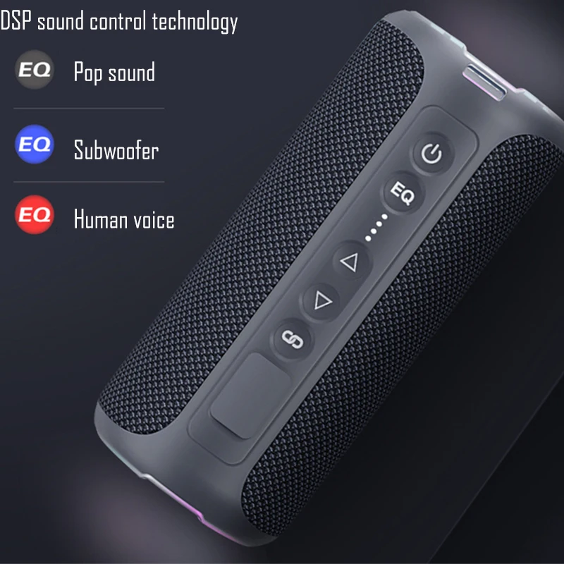 Портативная ткань Loa 40 Вт TWS Bluetooth колонка с DSP Super Bass Parlantes IPX7 Водонепроницаемая Caixa De