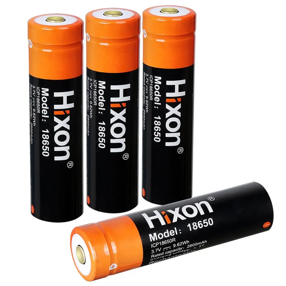 Hixon PCB Protected ICR18650 3.7V 2600mAh Rechargeable Li-ion Battery