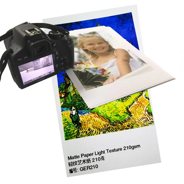 210gsm Professional Soft Texture Matte Fine Art Paper for Inkjet Digital Printing